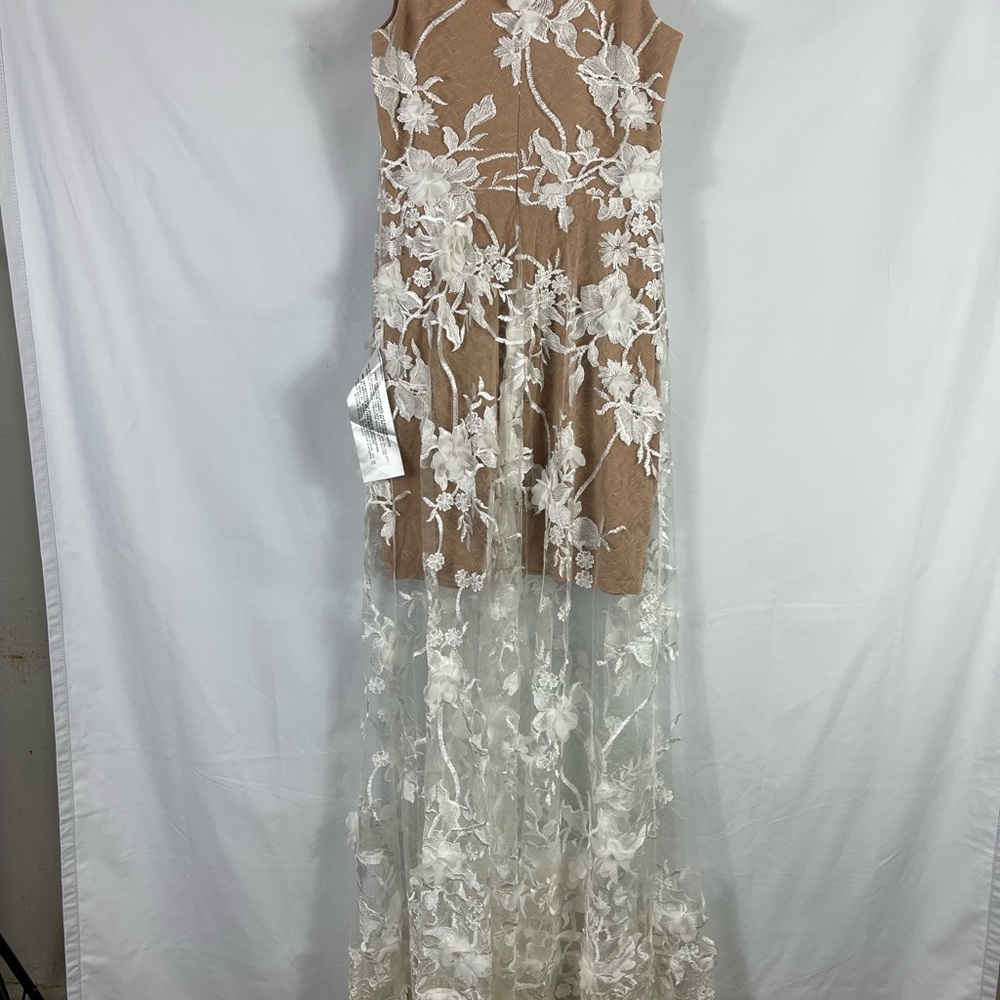 Dress The Population - Sidney Dress - White/Nude color - Picture 3 of 11